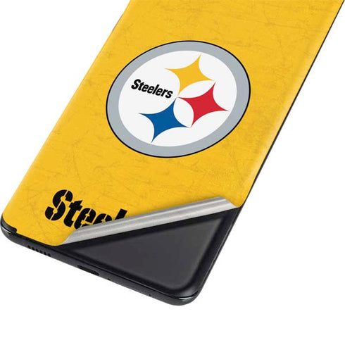 NFL Pittsburgh Steelers - Alternate Distressed Galaxy S21 Plus 5G Skin
